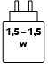 1,5-1,5W