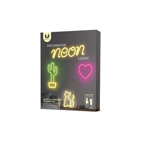 Neon LED KOT ciepły biały Bat + USB FLNEO3 Forever Light