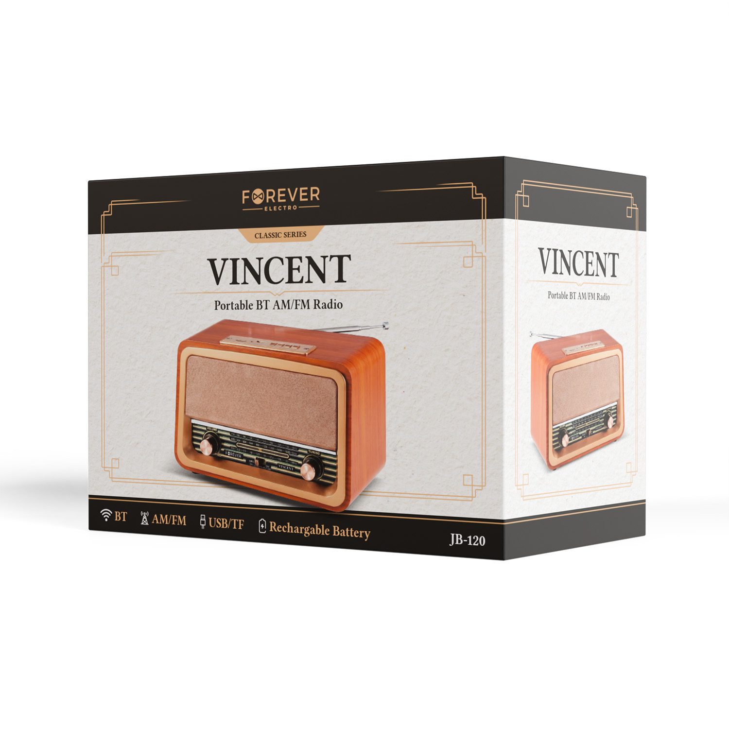 Stylowe radio VINCENT JB-120 z Bluetooth