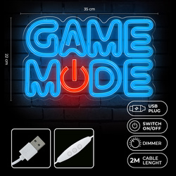 Neon PLEXI LED GAME MODE niebiesko czerwony FPNE38 Forever Light