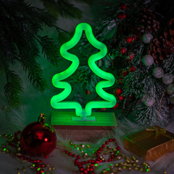 Neon Wood Stand LED CHOINKA zielona FLNW03 Forever Light