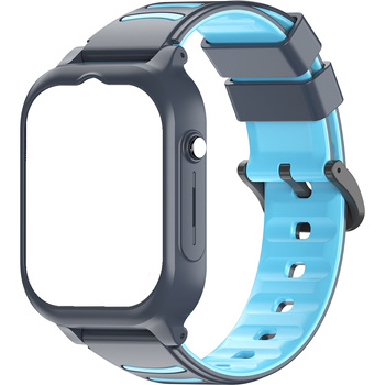 Pasek silikonowy wraz z obudową do zegarka GPS WiFi 4G Kids Forever Look Me KW-510 niebieski