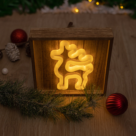Neon Wood Frame LED RENIFER biały ciepły FLNW01 Forever Light