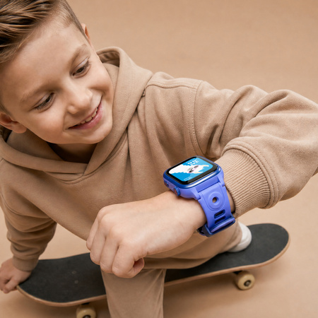 Smartwatch dziecięcy AI Forever Bro KW-540 GPS WiFi 4G IPS – Inteligentny zegarek dla dzieci z lokalizatorem, rozmowami wideo i przyciskiem SOS Niebieski