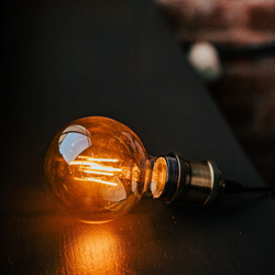 Żarówka LED Filament E27 G95 4W 230V 2000K 400lm COG dymiona Forever Light