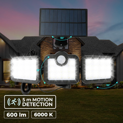 Lampa solarna LED SUNARI FLS-04 108*SMD PIR 8W 600lm 6000K 2400mAh Li-Ion Forever Light