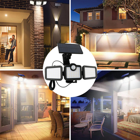 Lampa solarna LED SUNARI FLS-04 108*SMD PIR 8W 600lm 6000K 2400mAh Li-Ion Forever Light