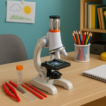 Forever Mikroskop z aluminiowym korpusem Plus C2171P biały