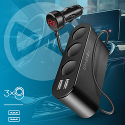 Forever rozdzielacz gniazda samochodowego 2xUSB 2,4A