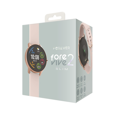 Forever Smartwatch ForeVive 2 Slim SB-325 Różowe złoto