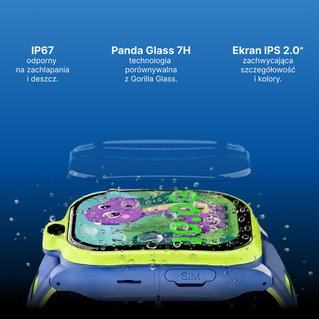 Smartwatch dziecięcy AI Forever Boost KW-530 GPS WiFi 4G – Inteligentny zegarek dla dzieci z lokalizatorem, rozmowami wideo i przyciskiem SOS (niebieski)