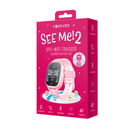 Forever Smartwatch Kids See Me 2 KW-310 Różowy