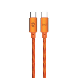 Forever kabel Saffron USB-C - USB-C 1,0 m 60W pomarańczowy
