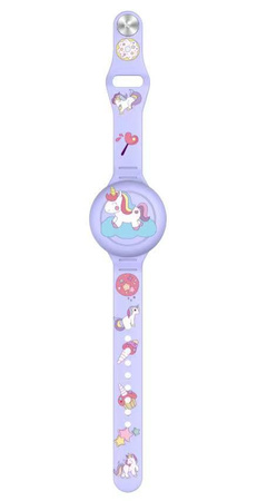 Forever lokalizator FindMy TFO TAG biały + opaska liliowa jednorożec