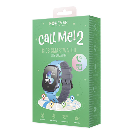 Forever Smartwatch Kids Call Me 2 KW-60 Niebieski