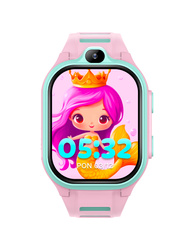 Smartwatch dziecięcy AI Forever Boost KW-530 GPS WiFi 4G – Inteligentny zegarek dla dzieci z lokalizatorem, rozmowami wideo i przyciskiem SOS (różowy)