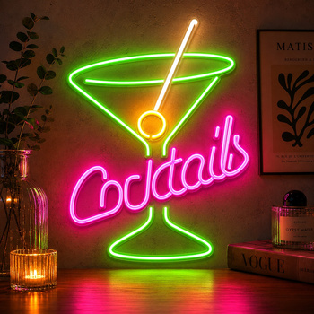 Neon PLEXI LED COCKTAILS róż zielony FPNE02X Forever Light