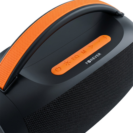 Głośnik przenośny Forever FG-300E 30W Bluetooth RGB TWS Radio FM AUX USB microSD Czarny