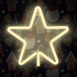 Neon LED CHRISTMAS GWIAZDA ciepła biała FLNE22 Forever Light