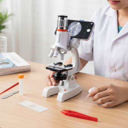 Forever Mikroskop z aluminiowym korpusem Plus C2171P biały