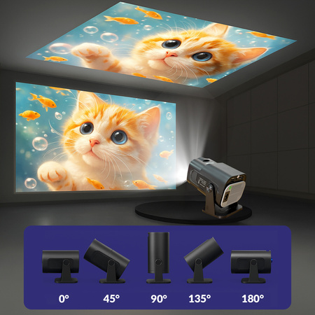 Forever Projektor FP-120U 720p/1080p kwadratowy czarny