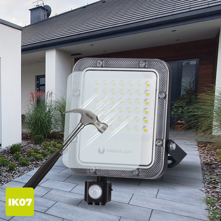Naświetlacz LED PROXIM+ 30W 6500K 4500lm PIR 230V IP65 Forever Light 150lm/W 5 lat gwarancji