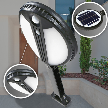 Lampa solarna LED SUNARI FLS-12 70*SMD PIR 6W 500lm 6000K 1500mAh Li-ion Forever Light