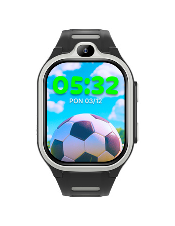 Smartwatch dziecięcy AI Forever Boost KW-530 GPS WiFi 4G – Inteligentny zegarek dla dzieci z lokalizatorem, rozmowami wideo i przyciskiem SOS (czarny)