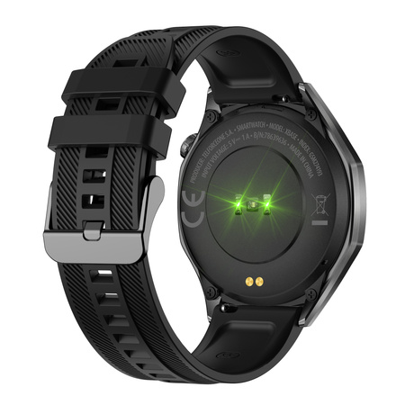 Smartwatch męski Forever SW-720 xBase Bluetooth 5.3 AMOLED IP68 – Inteligentny zegarek z rozmowami Bluetooth, monitorowaniem zdrowia i 2 paskami Czarny