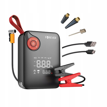 Forever jump starter 4w1 JS-400 7200mAh czarno-czerwony