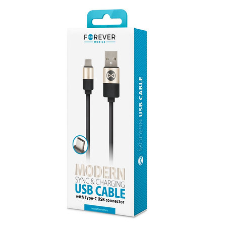 Forever kabel Modern USB - USB-C 1,0 m 2A czarny