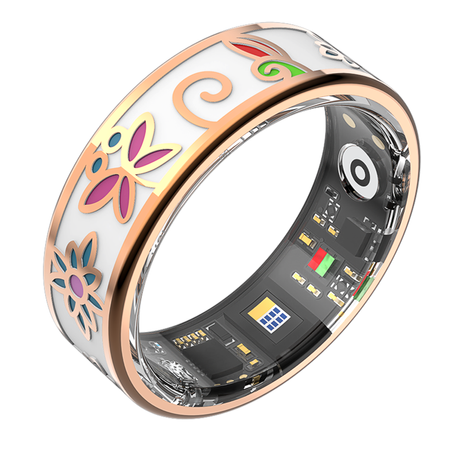 Forever Smart Ring Botanical SR-101 Bluetooth v5.4BLE 5ATM Różowe złoto