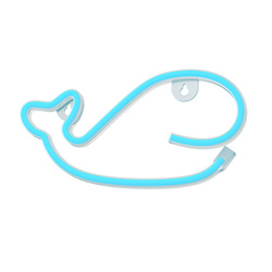 Forever Light neon LED WIELORYB niebieski Bat + USB FLNE19