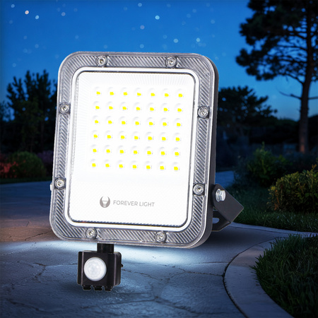 Naświetlacz LED PROXIM+ 30W 6500K 4500lm PIR 230V IP65 Forever Light 150lm/W 5 lat gwarancji
