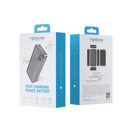 Forever power bank TB-300L PD QC 22,5W 20000 mAh czarny