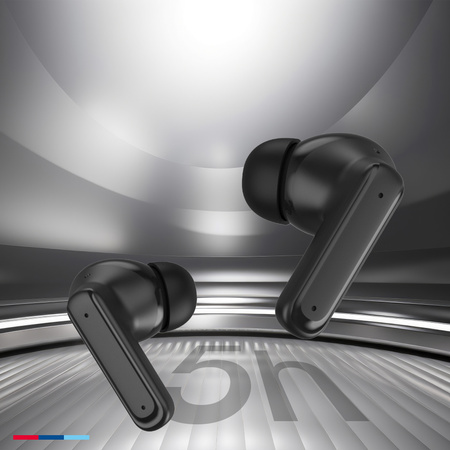 Forever słuchawki Bluetooth z wyświetlaczem ANC + ENC TWSS-500 czarne