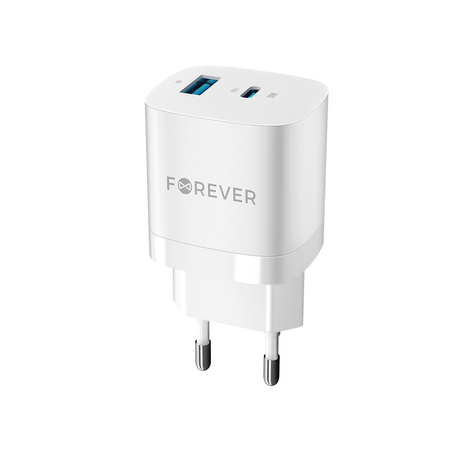 Forever ładowarka sieciowa GaN PD QC TC-05 1x USB-C + 1x USB 33 W biała