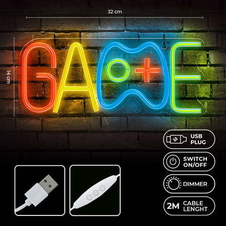 Neon PLEXI LED GAME multikolor FPNE40 Forever Light