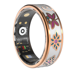 Forever Smart Ring Botanical SR-101 Bluetooth v5.4BLE 5ATM Różowe złoto