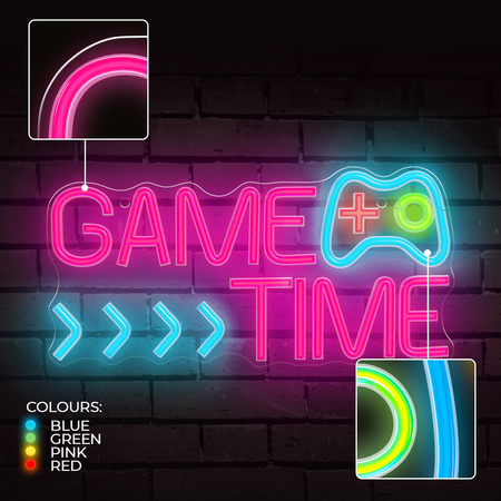 Neon PLEXI LED GAME TIME multikolor FPNE34 Forever Light