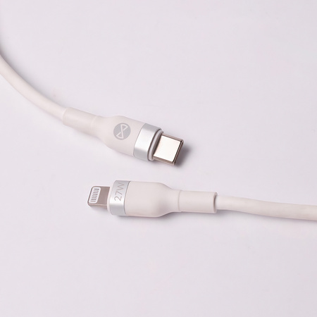 Forever kabel MFi Flexible USB-C - Lightning 1,0 m 27W biały