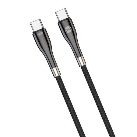 Forever kabel Sleek USB-C - USB-C 1,0 m 100W czarny