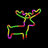 Forever Light neon LED ŁOŚ multikolor Bat + USB FLNE12