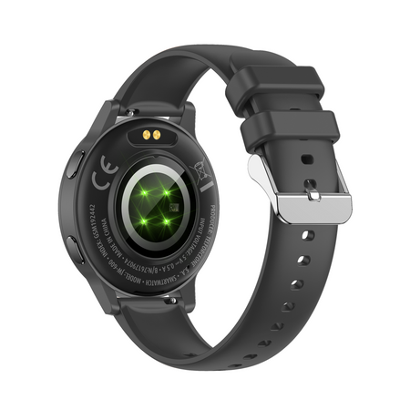 Smartwatch Forever iGO Watch 4! JW-600 Bluetooth 5.3 AMOLED IP67 – Inteligentny zegarek z rozmowami Bluetooth, monitorowaniem zdrowia i 2 paskami Czarny