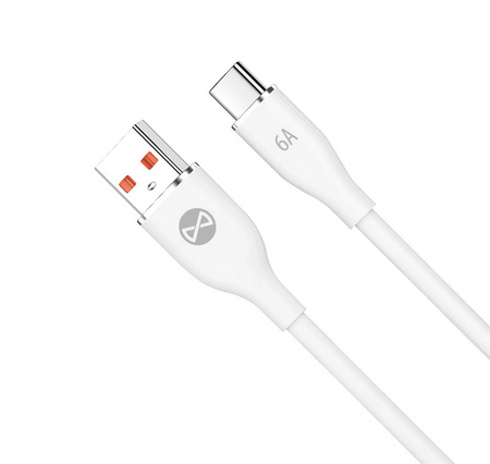 Forever kabel USB - USB-C 1,0 m 66W 6A biały