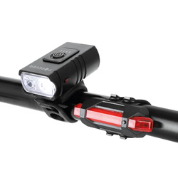 Lampki rowerowe Forever Outdoor Active BLG-200 LED 400 lm USB Przód + Tył Akumulatorowe Czarne