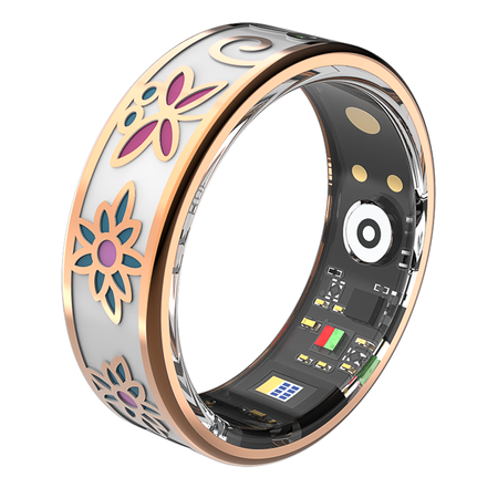 Forever Smart Ring Botanical SR-101 Bluetooth v5.4BLE 5ATM Różowe złoto