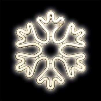 Neon LED CHRISTMAS PŁATEK ŚNIEGU biały Bat + USB FLNE20 Forever Light