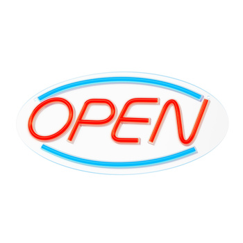 Forever Light neon PLEXI LED OPEN niebieski czerwony FPNE04X