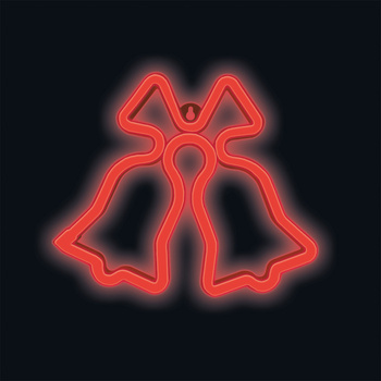 Neon LED CHRISTMAS DZWONKI czerwone Bat + USB FLNE17 Forever Light